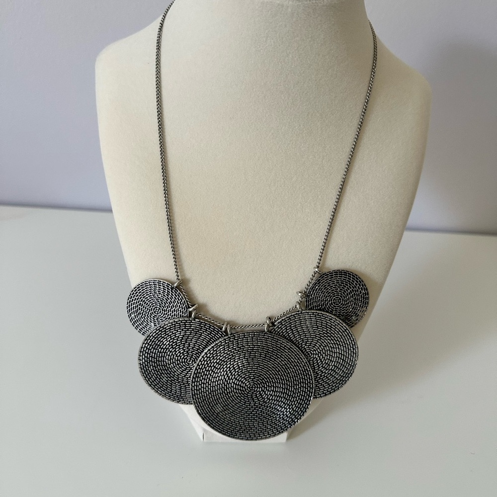 Express Silver Tone Statement Necklace